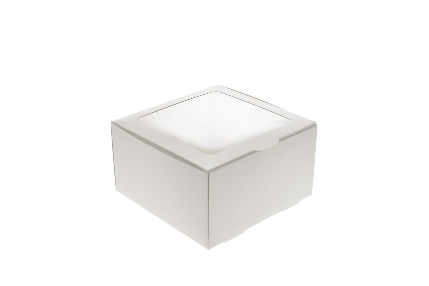 Cutie carton alb prajituri cu display 20x14x10 cm