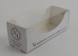 Cutie carton macarons 28x5x5 cm